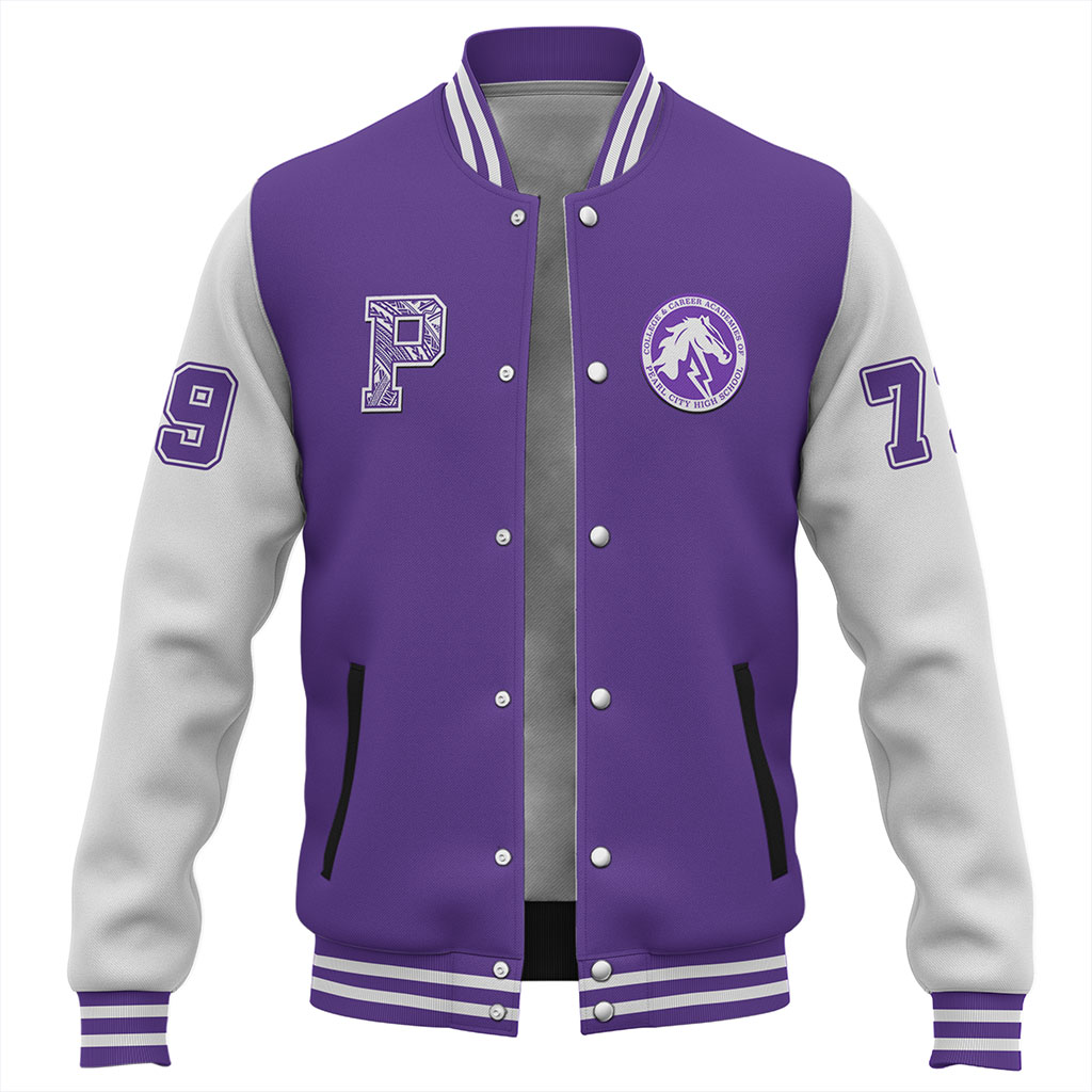 Hawaii Baseball Jacket Pearl City High School Polynesian Letters Style