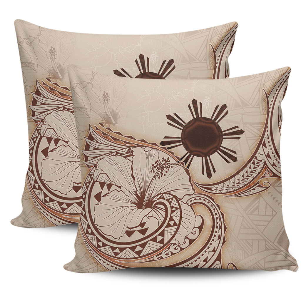 Philippines Filipinos Pillow Cover Hibiscus Flower Vintage Style