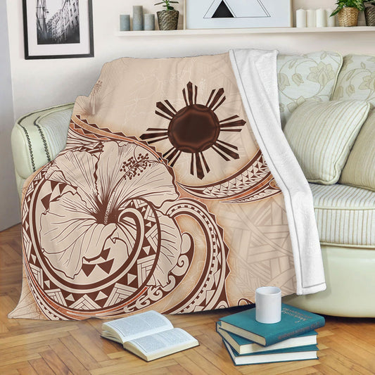 Philippines Filipinos Premium Blanket Hibiscus Flower Vintage Style