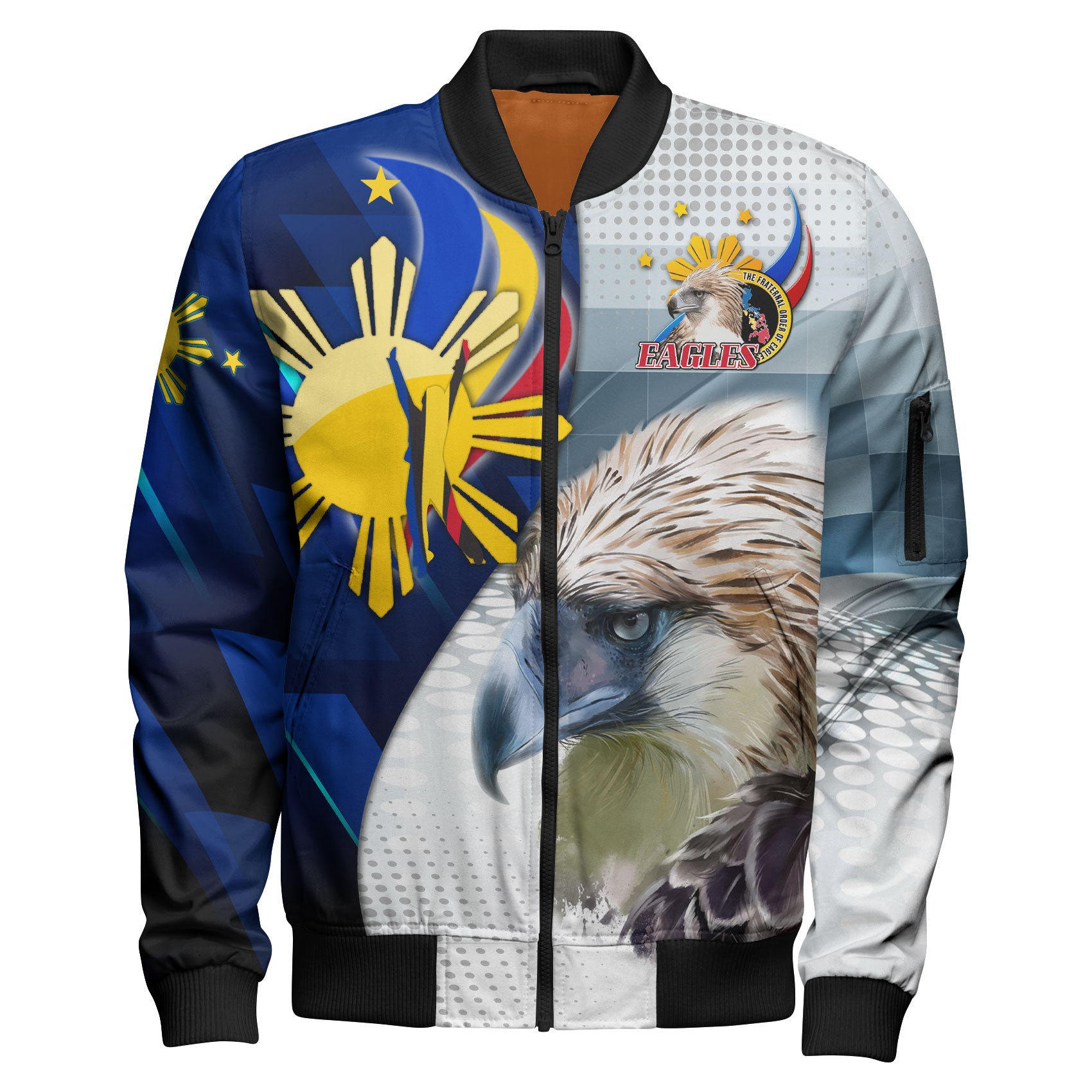 Philippines Bomber Jacket - Philippine Eagles Curve Style