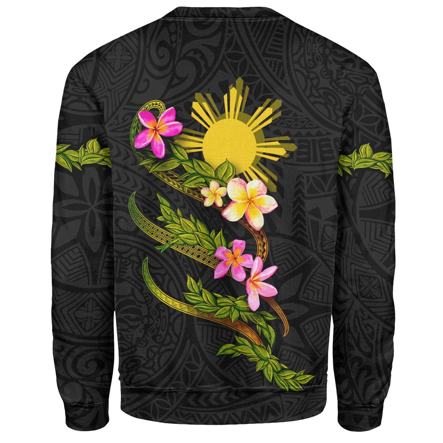 Philippines Filipinos Sweatshirt Custom Plumeria Tribal