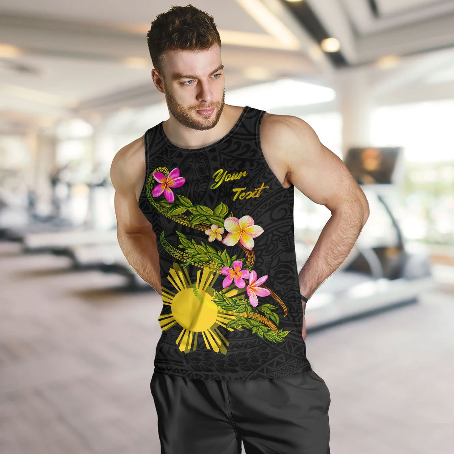 Philippines Filipinos Tank Top Custom Plumeria Tribal