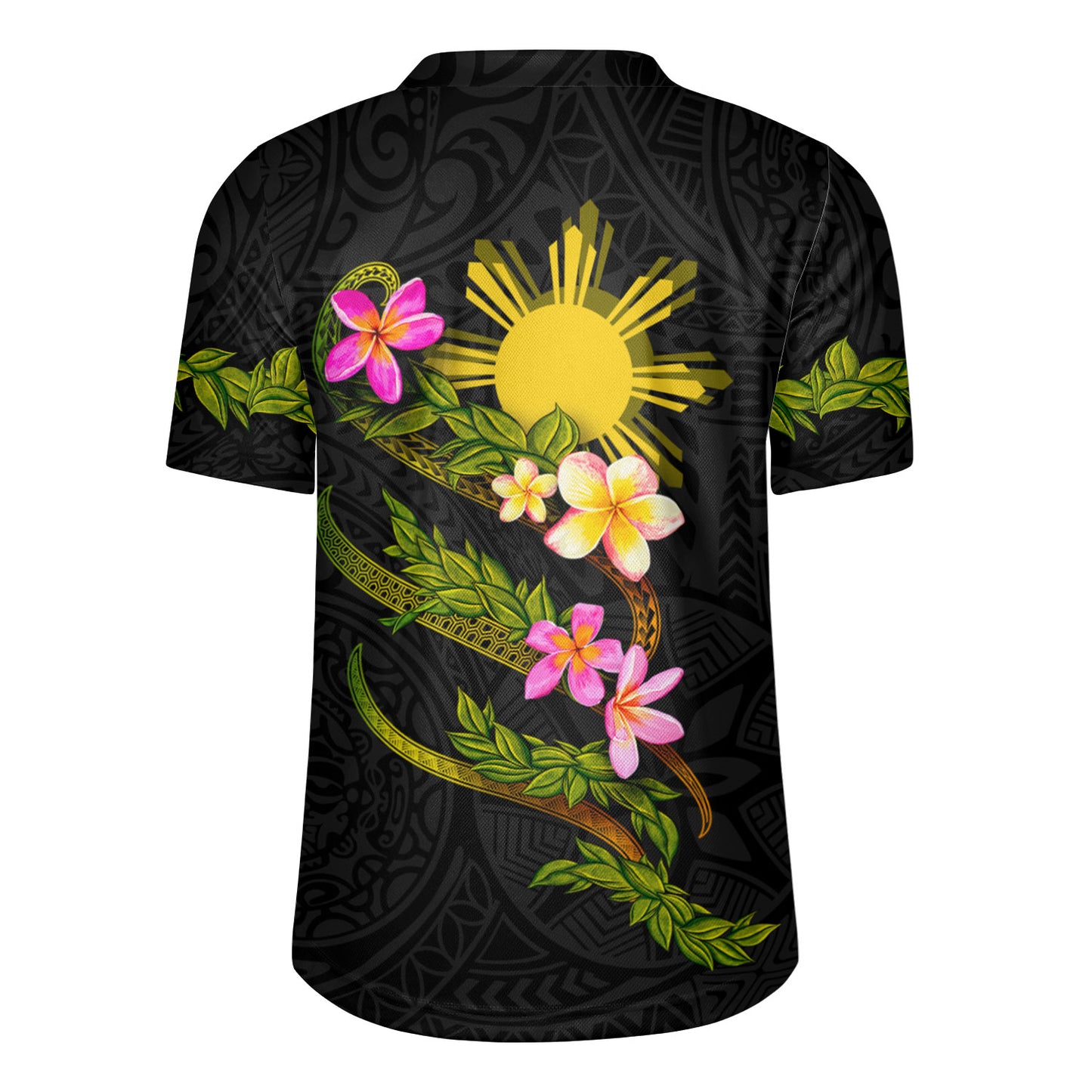 Philippines Filipinos Rugby Jersey Custom Plumeria Tribal