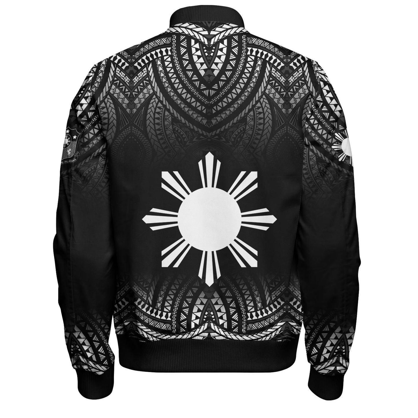 Philippines Filipinos Custom Personalised Bomber Jacket Filipino Black Fog Style