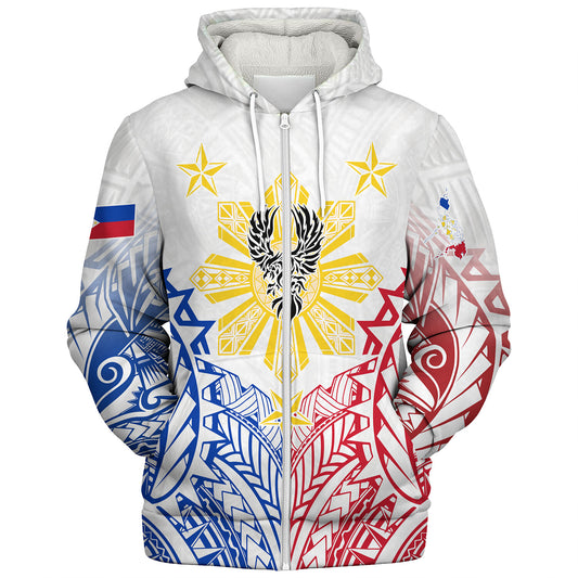 Philippines Filipinos Custom Personalised Sherpa Hoodie Filipino Sun with Eagle Style