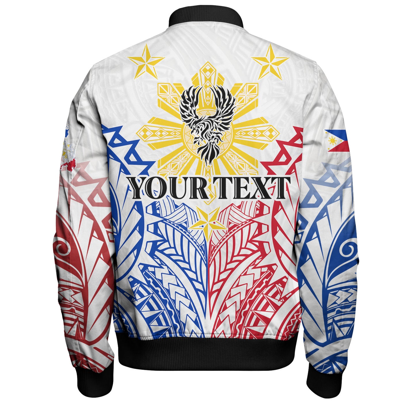Philippines Filipinos Custom Personalised Bomber Jacket Filipino Sun with Eagle Style