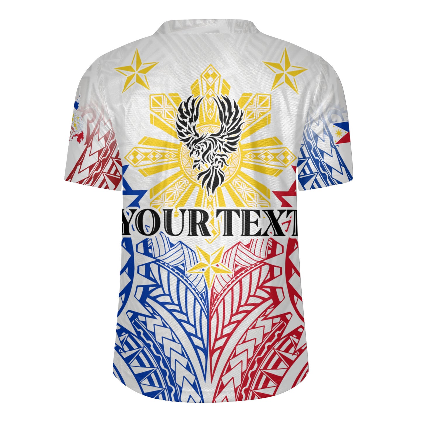 Philippines Filipinos Custom Personalised Rugby Jersey Filipino Sun with Eagle Style