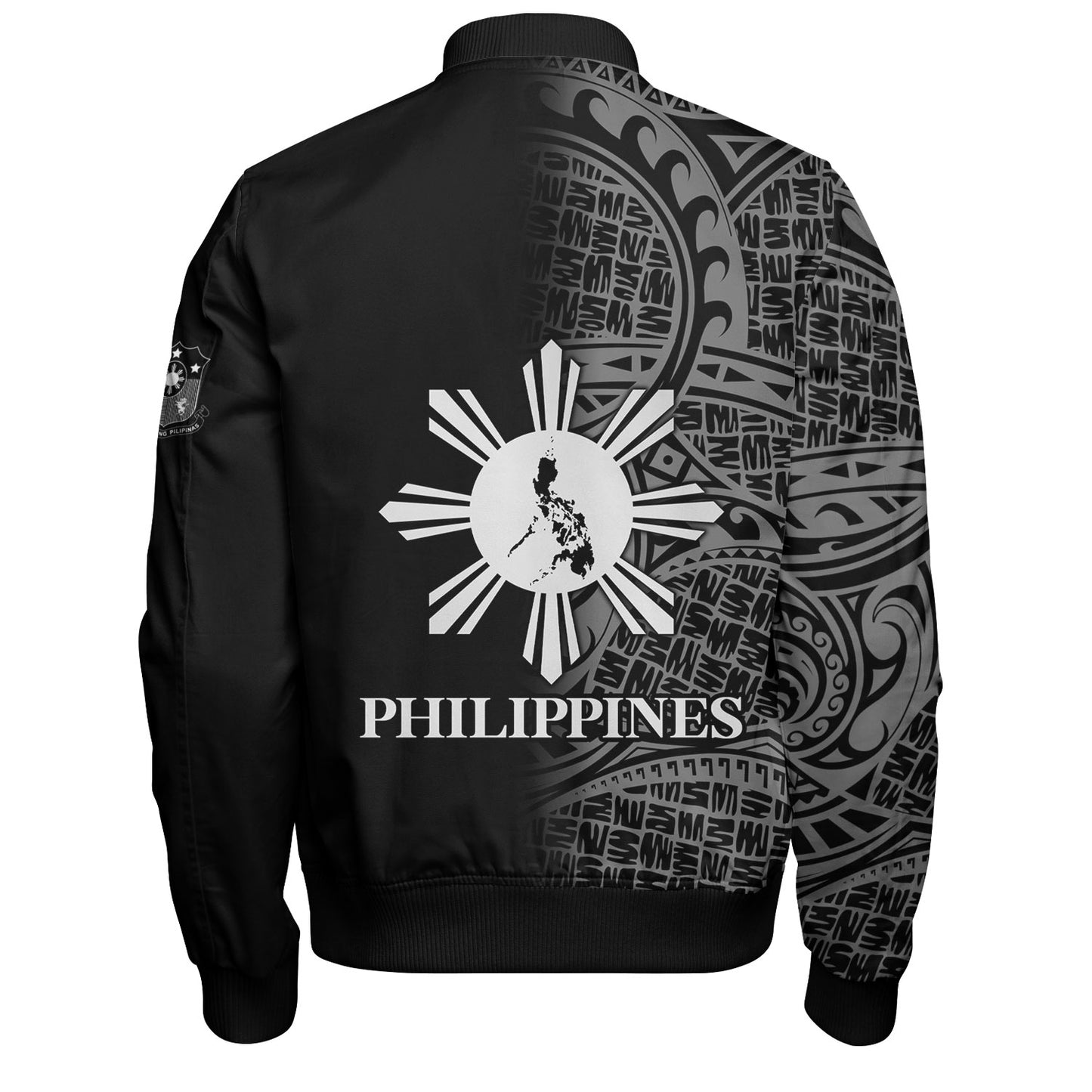 Philippines Filipinos Custom Personalised Bomber Jacket Filipinos Sun And Map Half Style