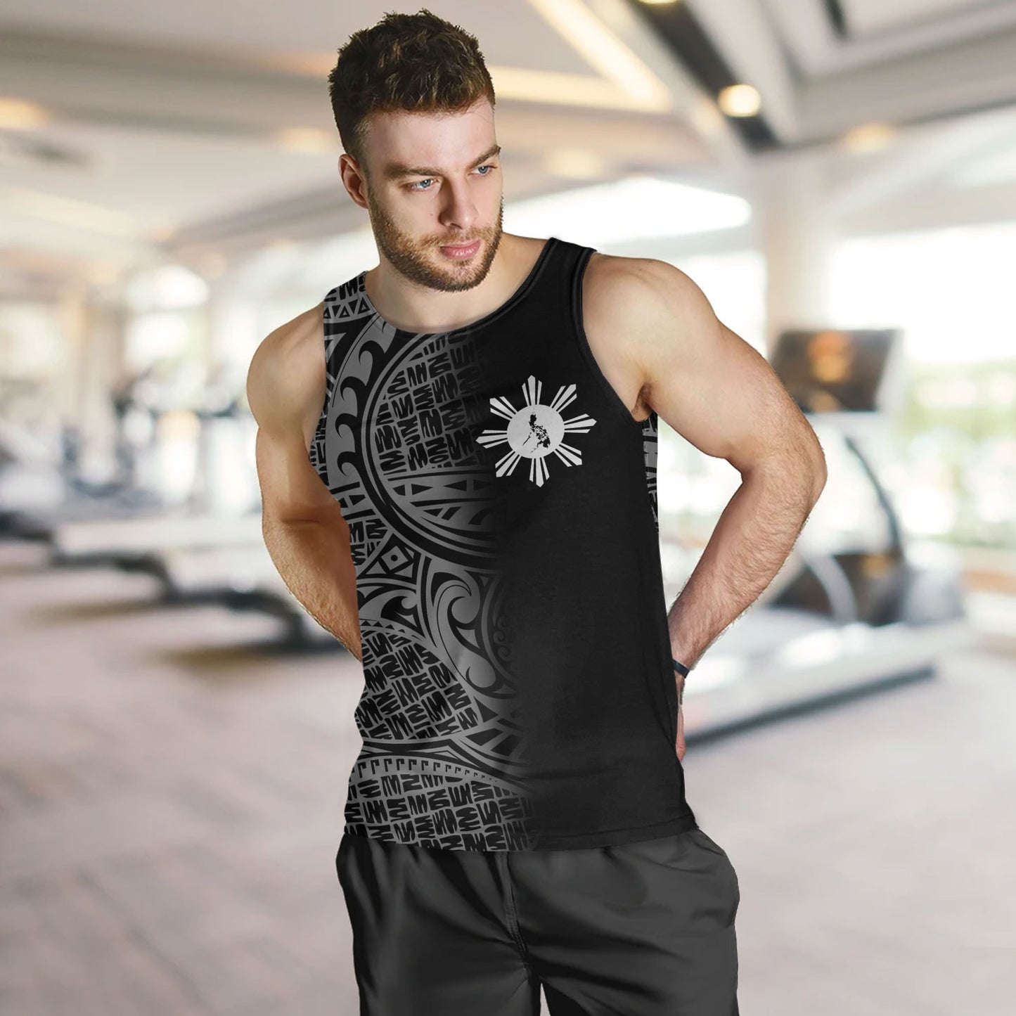 Philippines Filipinos Custom Personalised Tank Top Filipinos Sun And Map Half Style