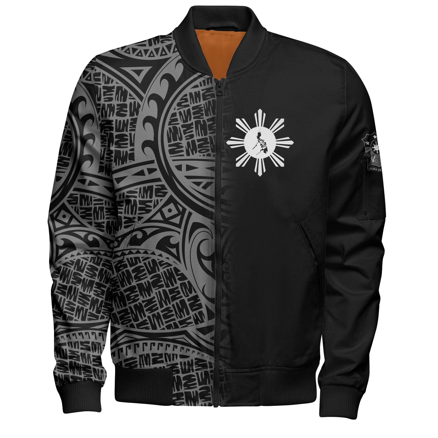 Philippines Filipinos Custom Personalised Bomber Jacket Filipinos Sun And Map Half Style