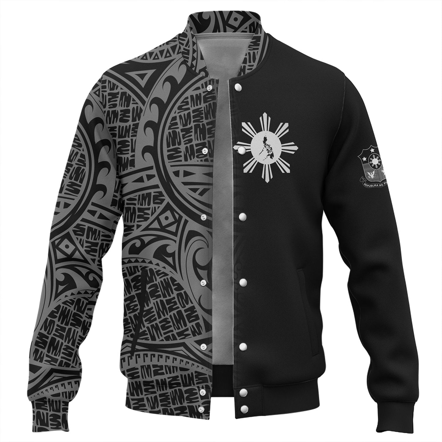 Philippines Filipinos Custom Personalised Baseball Jacket Filipinos Sun And Map Half Style