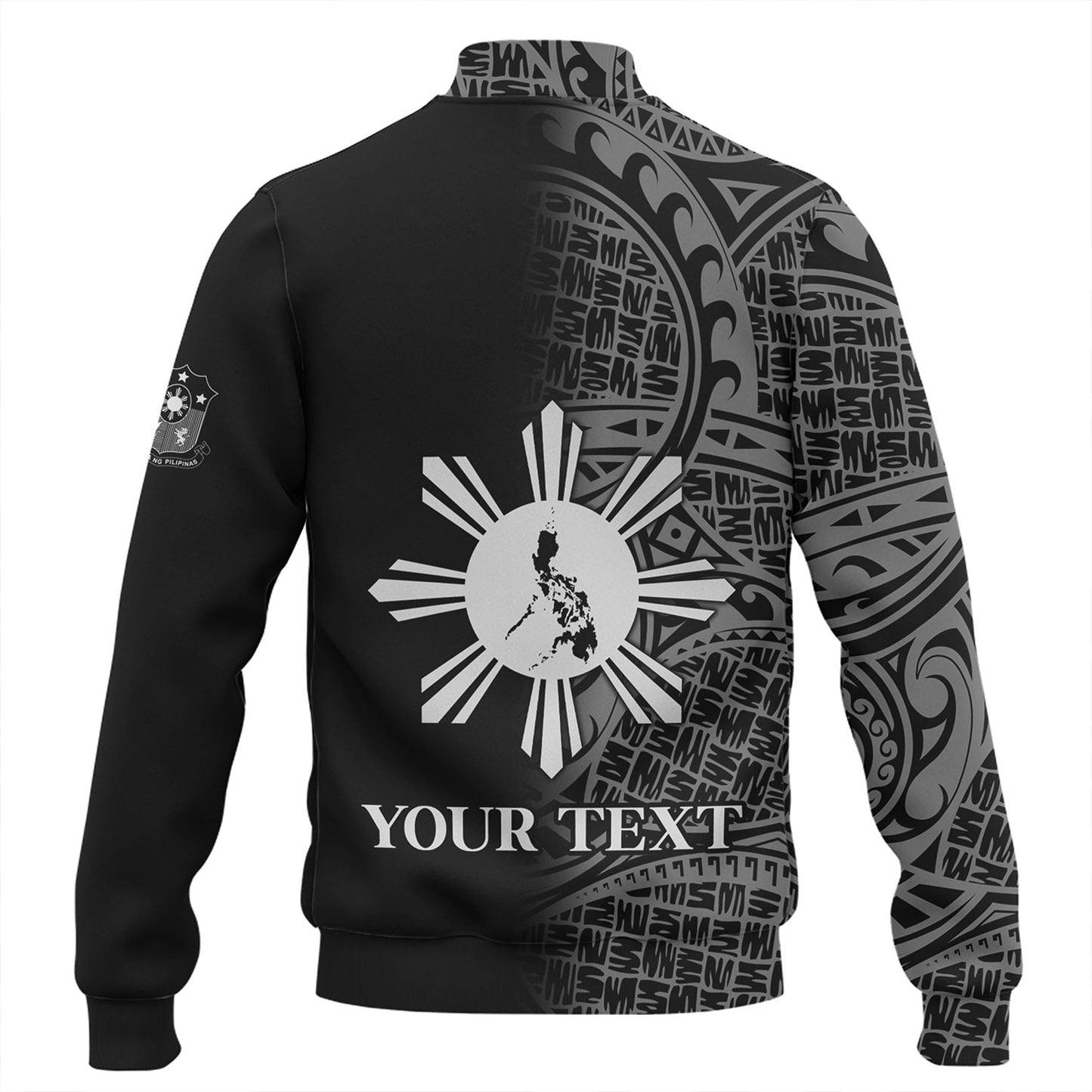 Philippines Filipinos Custom Personalised Baseball Jacket Filipinos Sun And Map Half Style