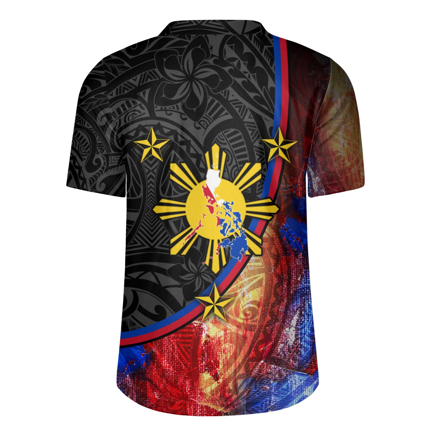 Philippines Filipinos Rugby Jersey Filipinos Sun Grunge Background Style