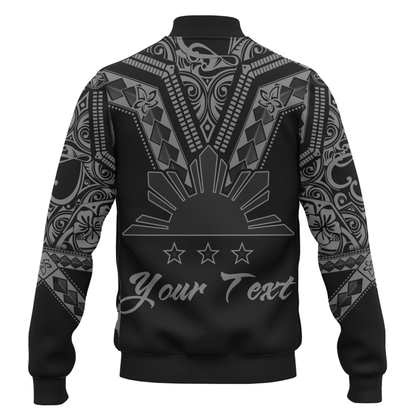 Philippines Filipinos Custom Personalised Baseball Jacket Filipinos Sun Tatau Tribal Patterns