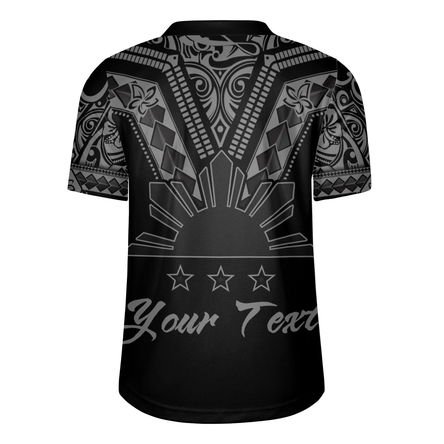 Philippines Filipinos Custom Personalised Rugby Jersey Filipinos Sun Tatau Tribal Patterns