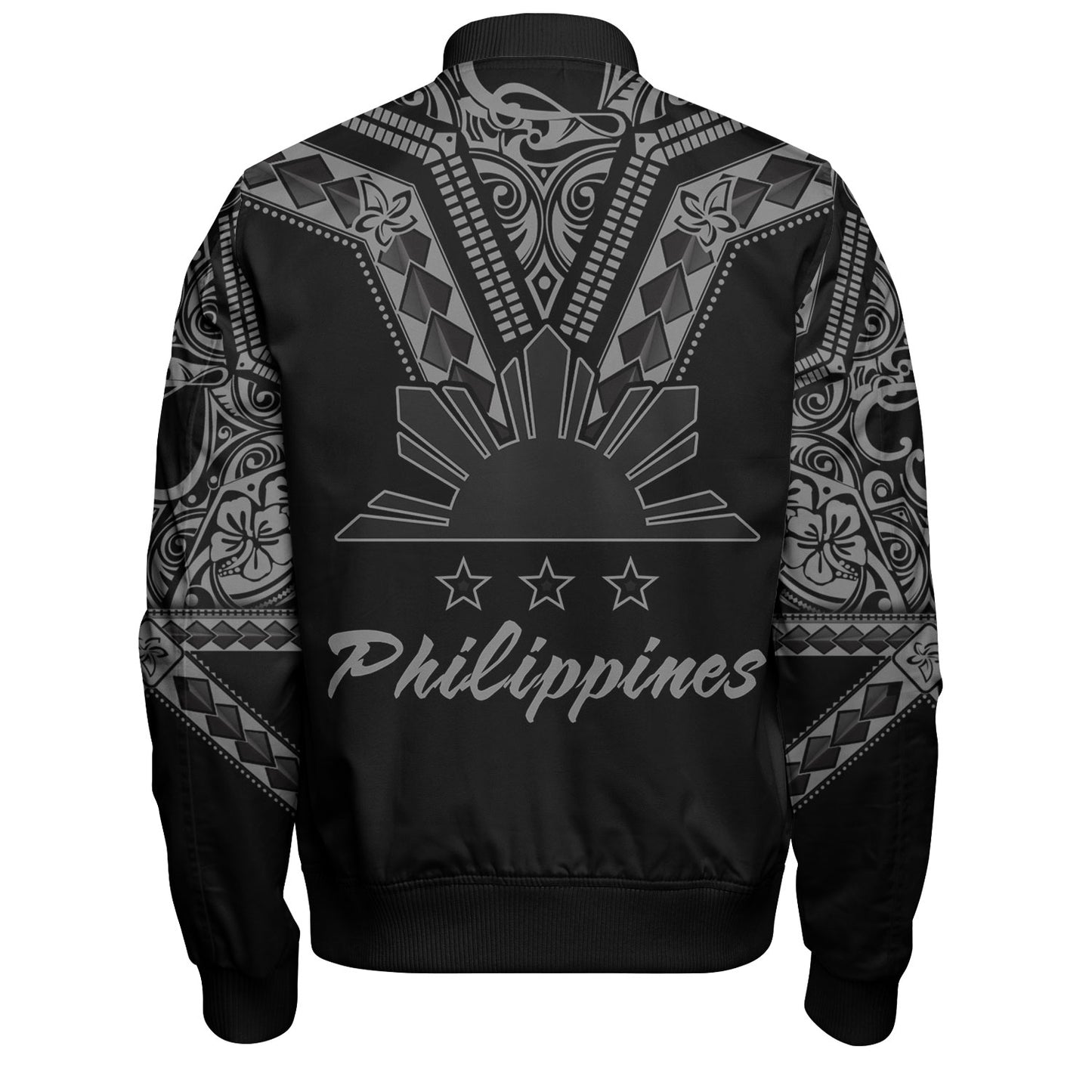 Philippines Filipinos Custom Personalised Bomber Jacket Filipinos Sun Tatau Tribal Patterns