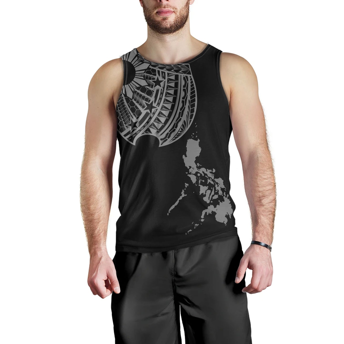 Philippines Filipinos Custom Personalised Tank Top Filipinos Sun Tatau Tribal Patterns