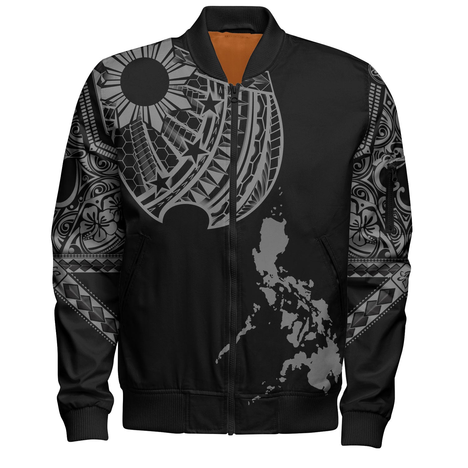 Philippines Filipinos Custom Personalised Bomber Jacket Filipinos Sun Tatau Tribal Patterns