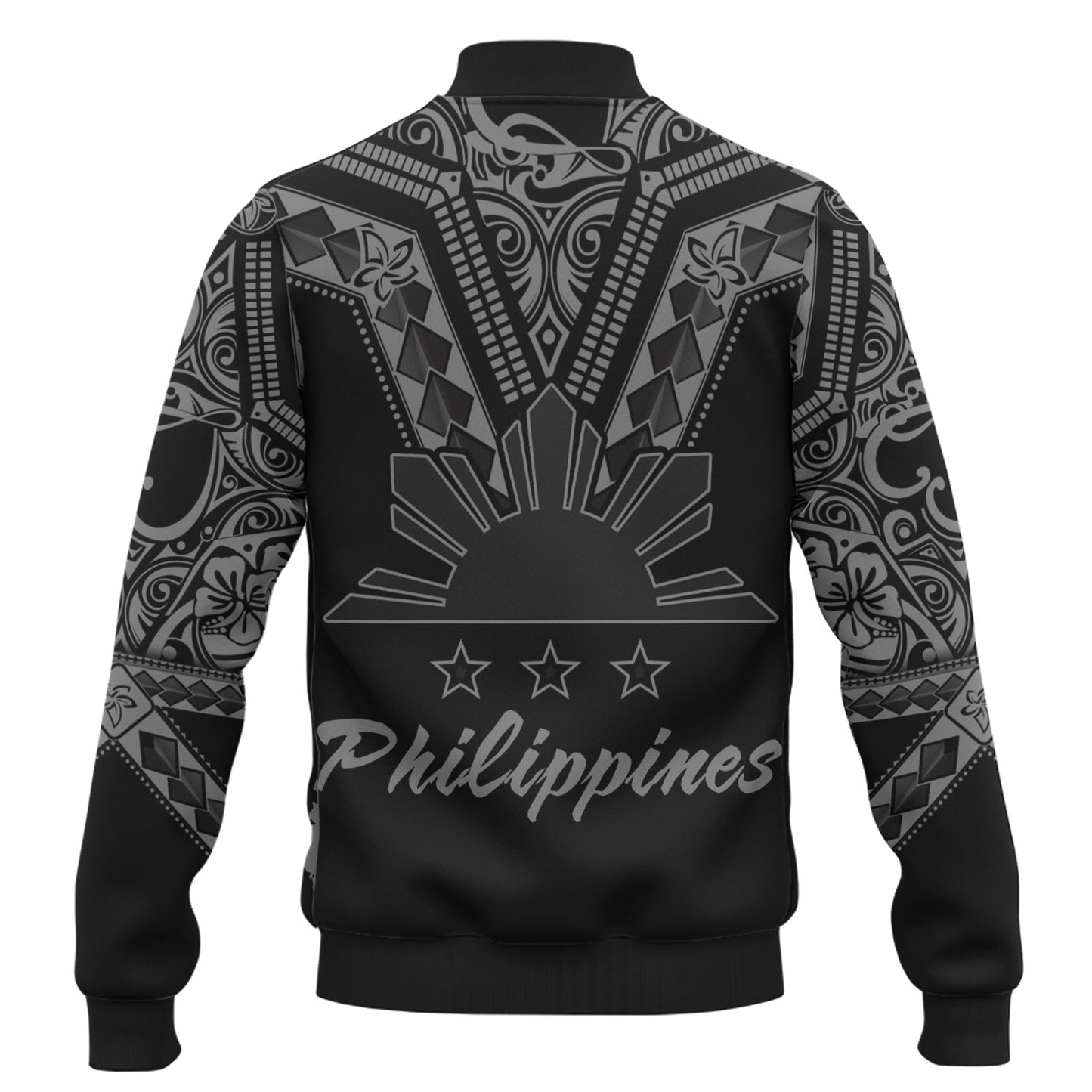 Philippines Filipinos Custom Personalised Baseball Jacket Filipinos Sun Tatau Tribal Patterns