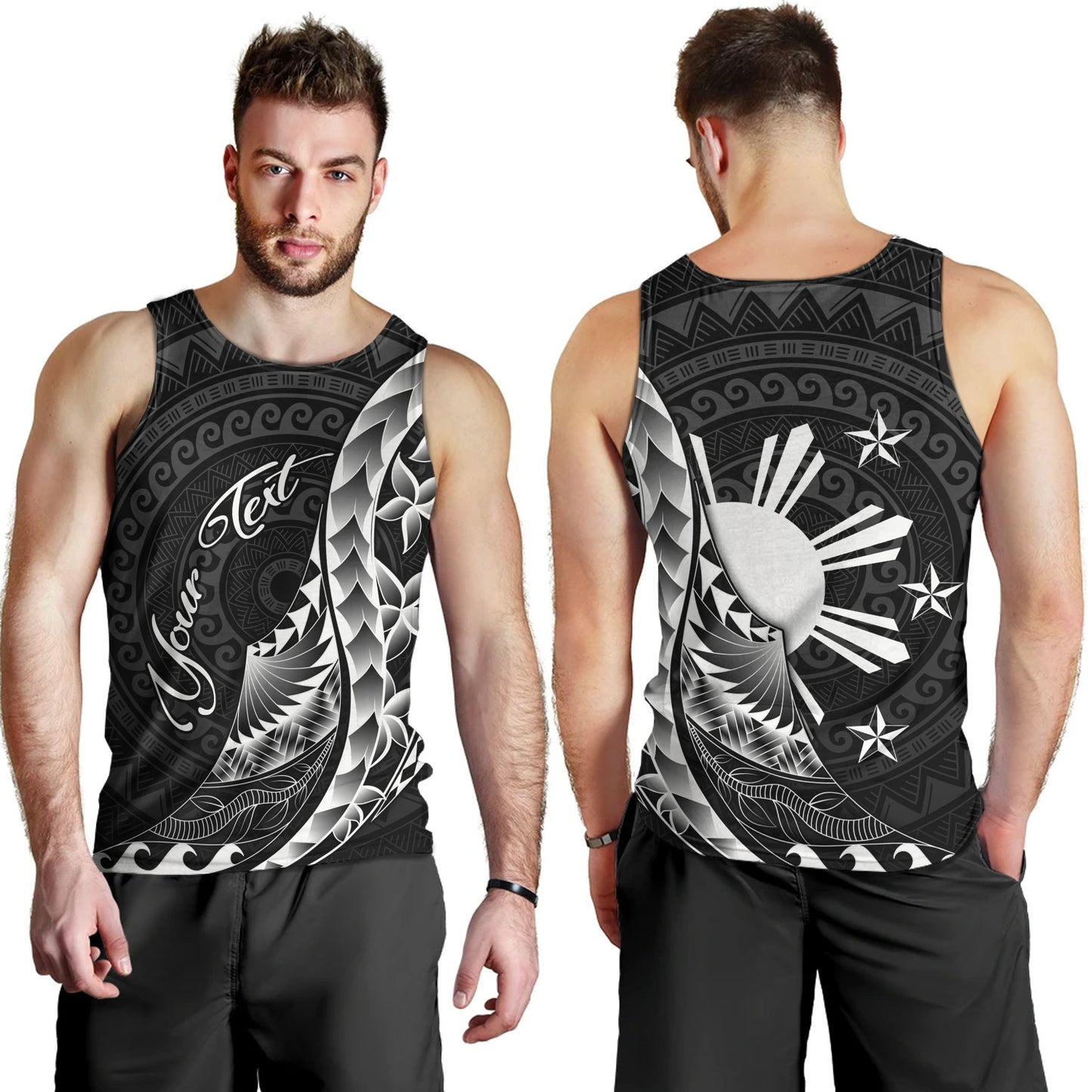 Philippines Filipinos Custom Personalised Tank Top Filipinos Sun Tribal Patterns Style