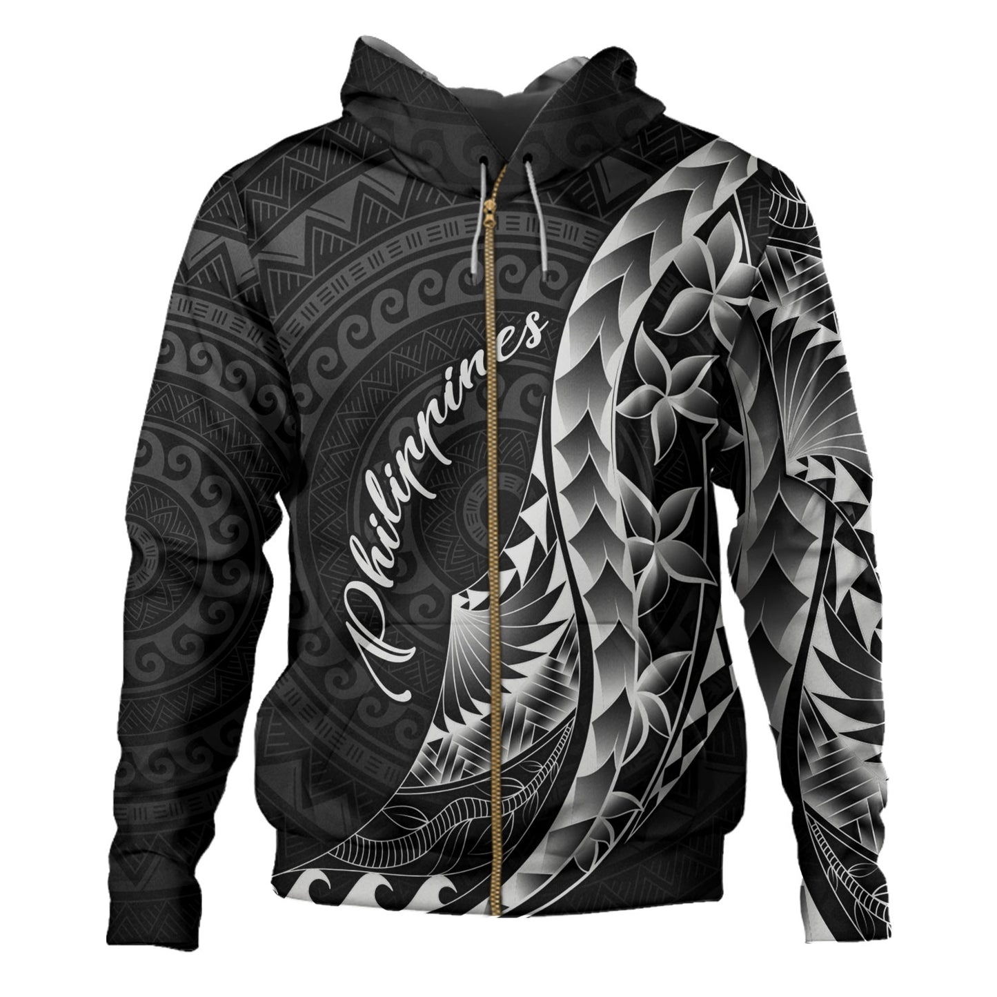 Philippines Filipinos Custom Personalised Hoodie Filipinos Sun Tribal Patterns Style