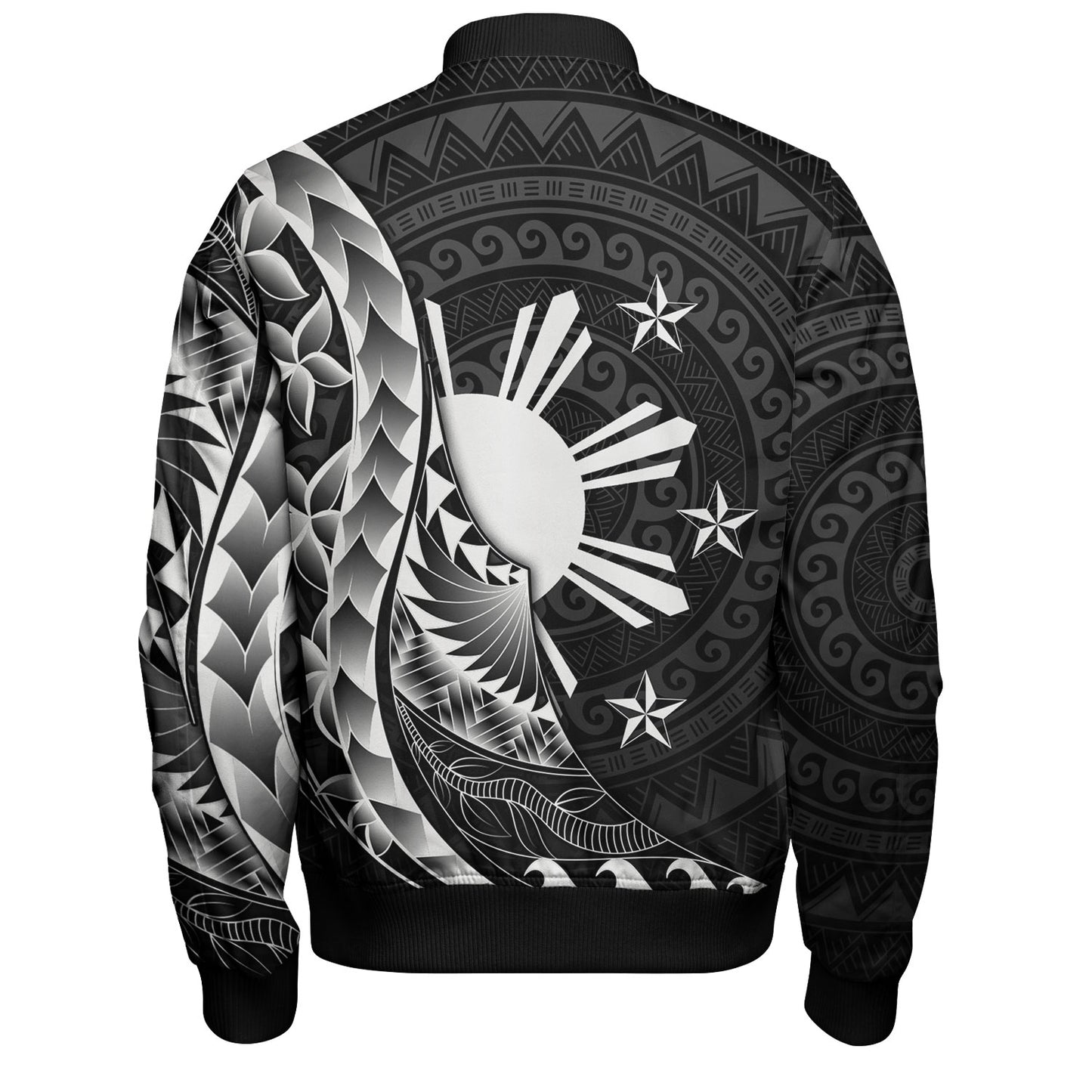 Philippines Filipinos Custom Personalised Bomber Jacket Filipinos Sun Tribal Patterns Style