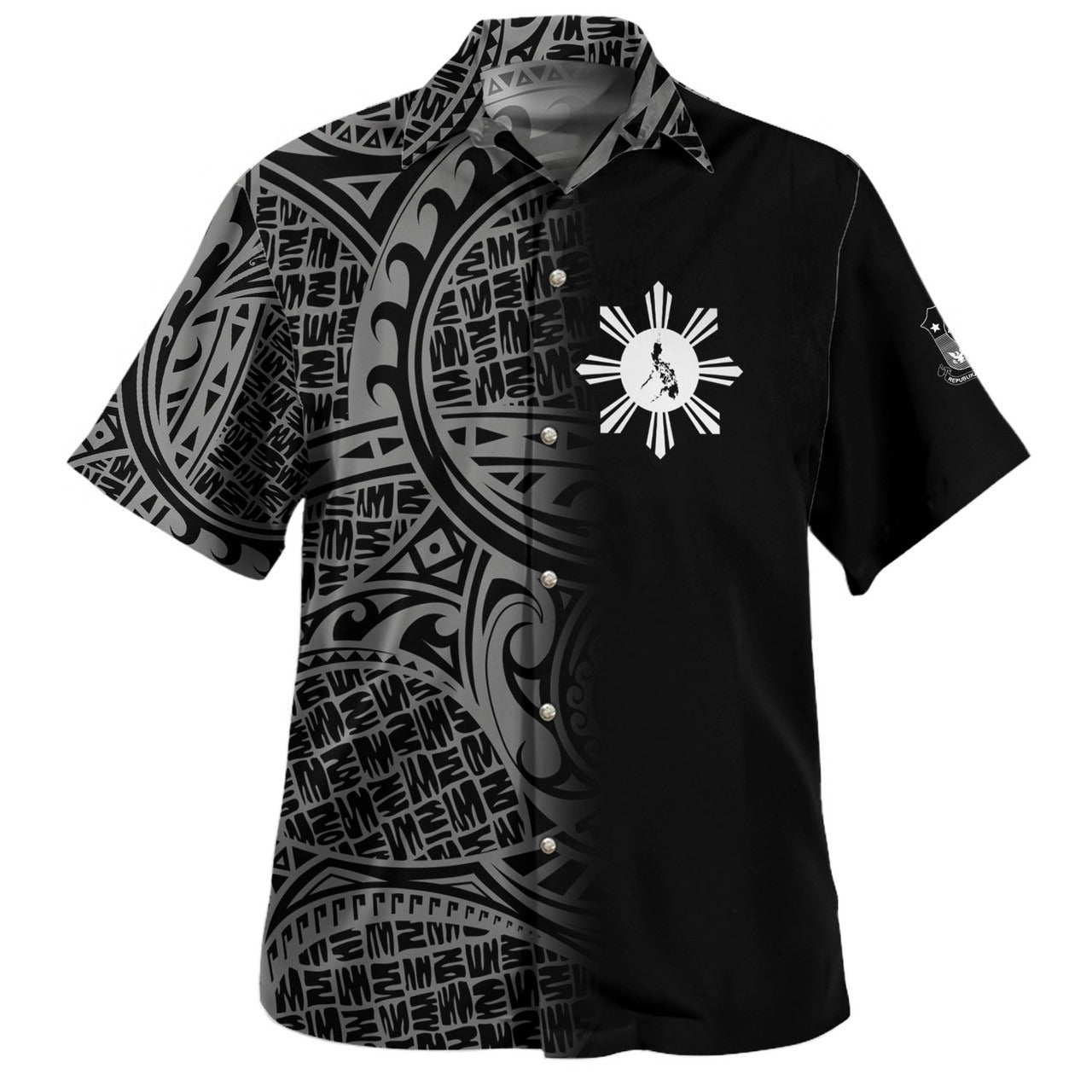Philippines Filipinos Custom Personalised Hawaiian Shirt Filipinos Sun And Map Half Style