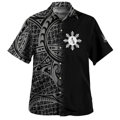 Philippines Filipinos Custom Personalised Hawaiian Shirt Filipinos Sun And Map Half Style
