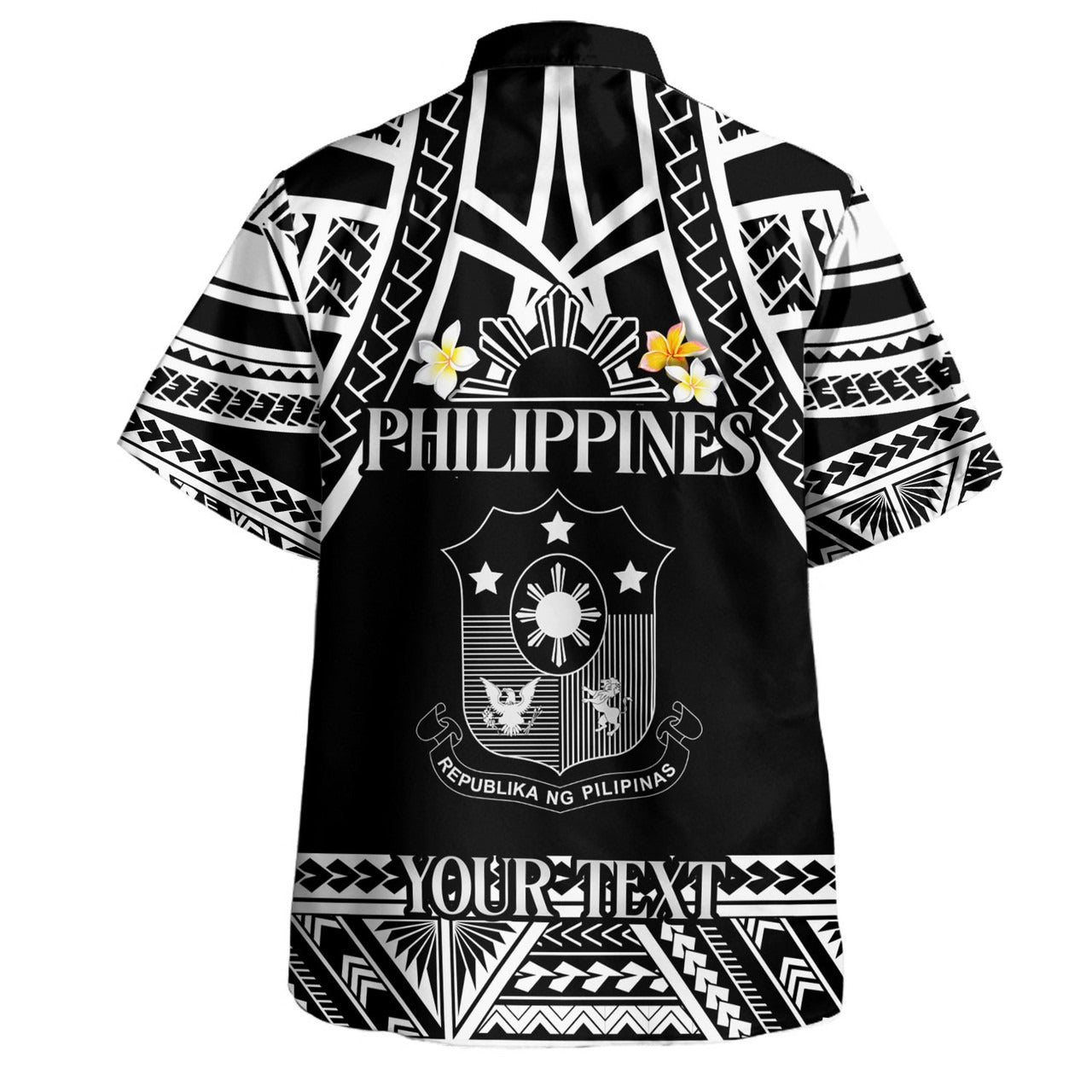 Philippines Filipinos Custom Personalised Hawaiian Shirt Filipinos Plumeria Flowers Mix Tribal Patterns