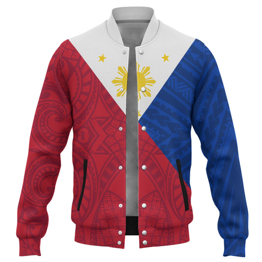 Philippines Filipinos Baseball Jacket Flag Style