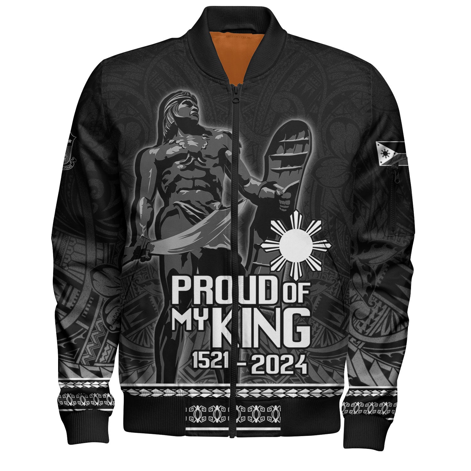 Philippines Filipinos Bomber Jacket Lapu Lapu Proud Of My King