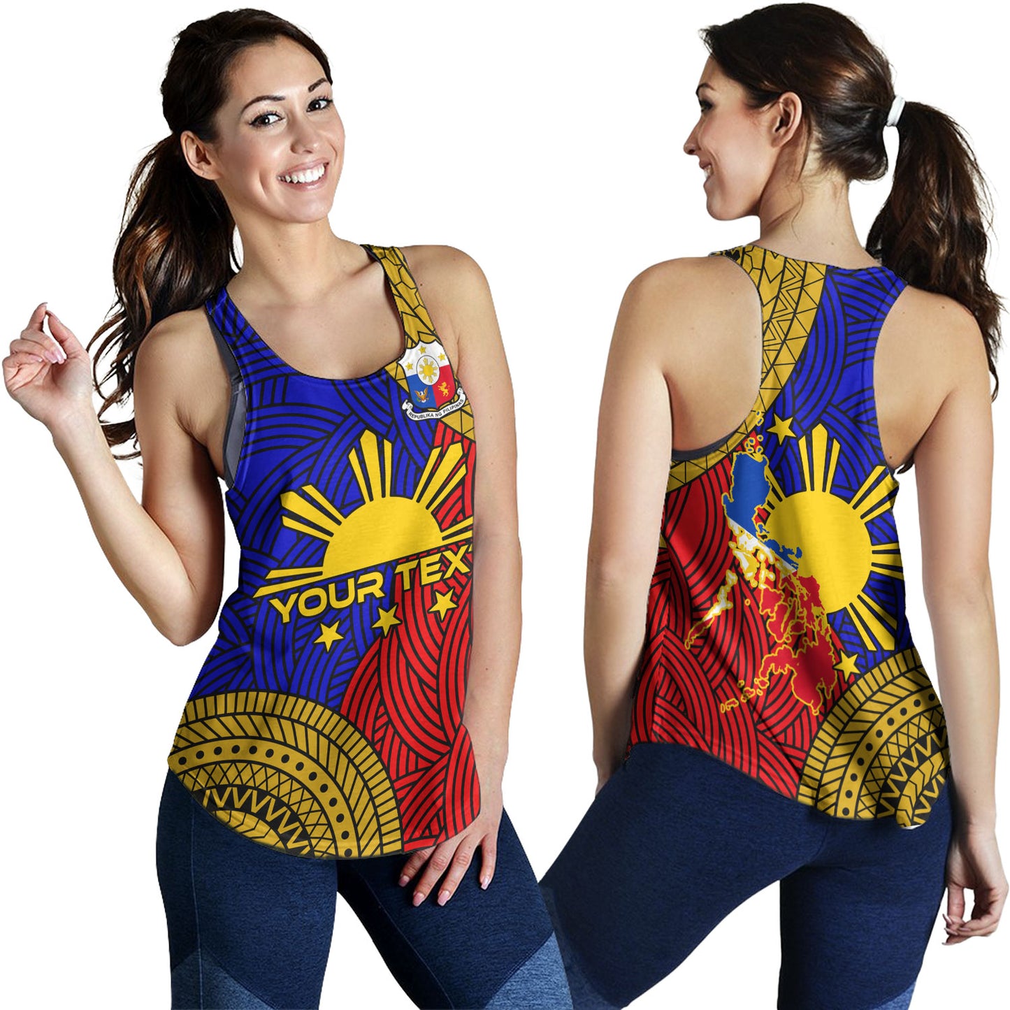 Philippines Filipinos Custom Personalised Women Tank Philippines Pride