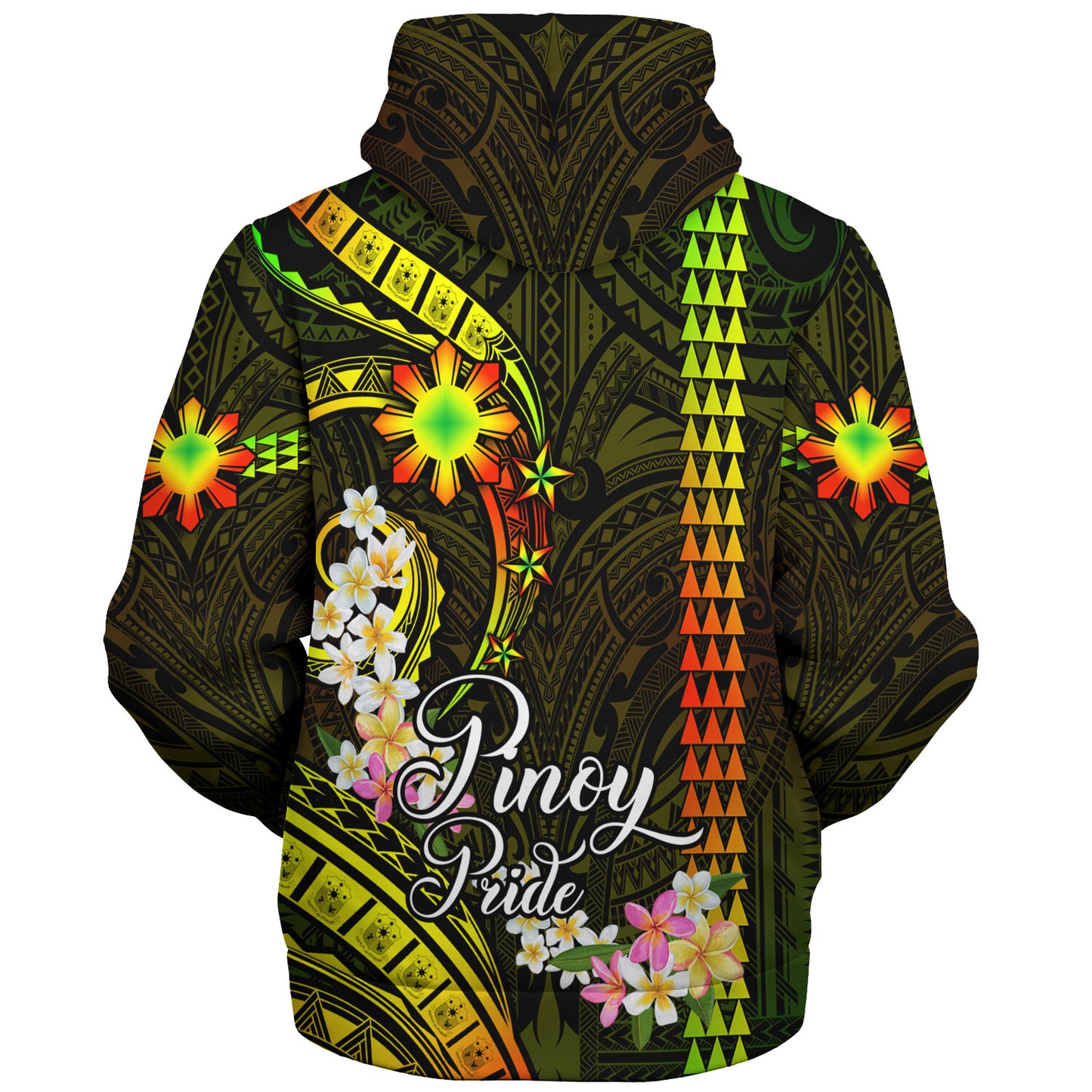 Philippines Filipinos Sherpa Hoodie Pinoy Pride Tribal Patterns Curve Style