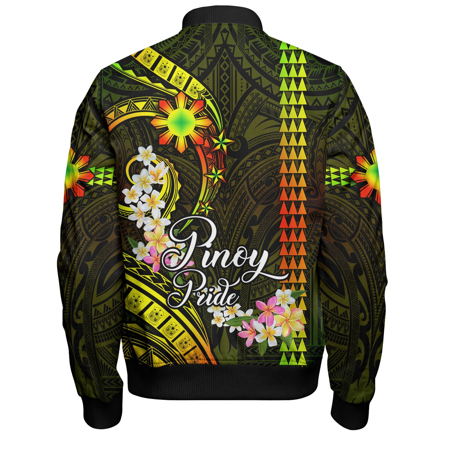 Philippines Filipinos Bomber Jacket Pinoy Pride Tribal Patterns Curve Style
