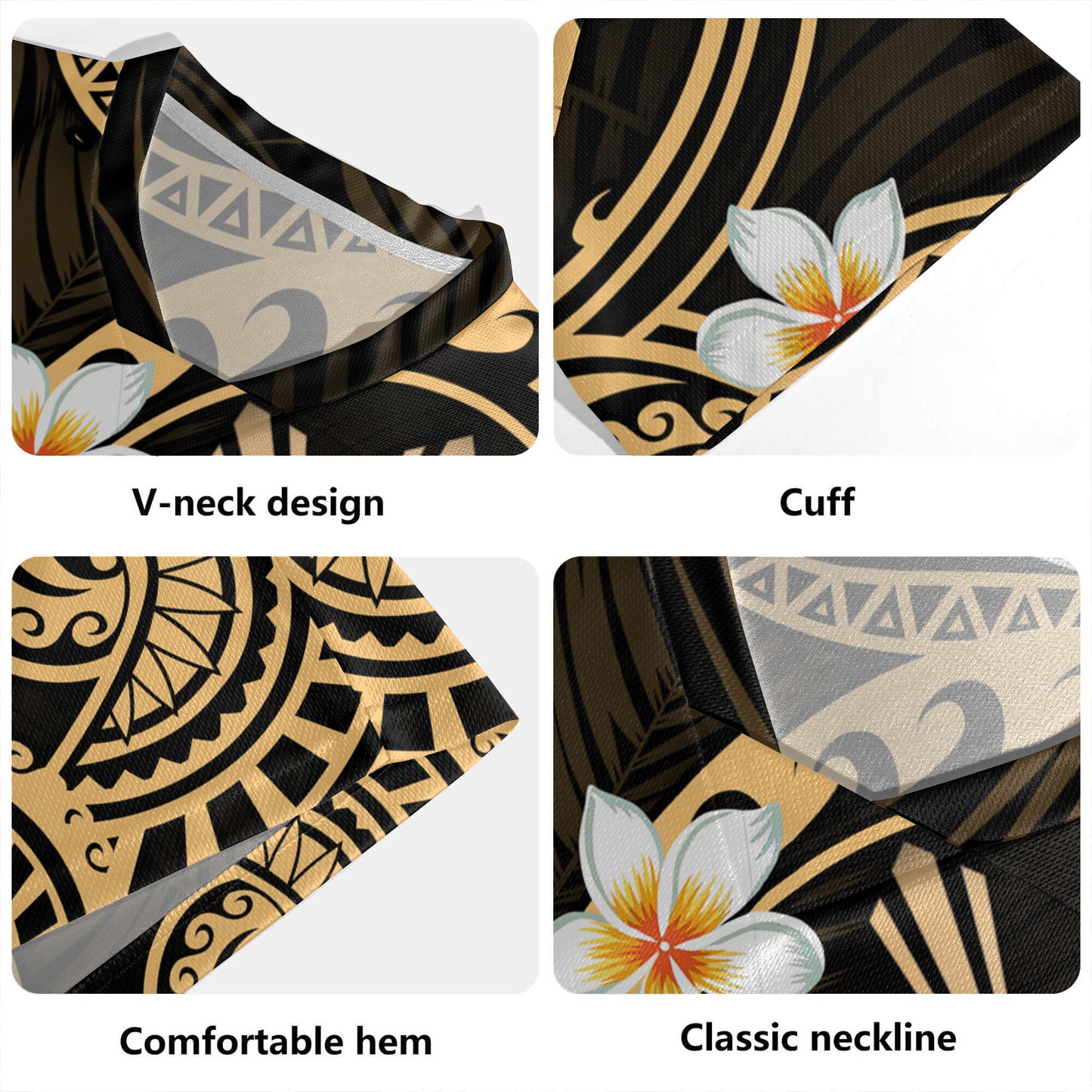 Philippines Filipinos Rugby Jersey Plumeria Flowers Tribal Motif Style