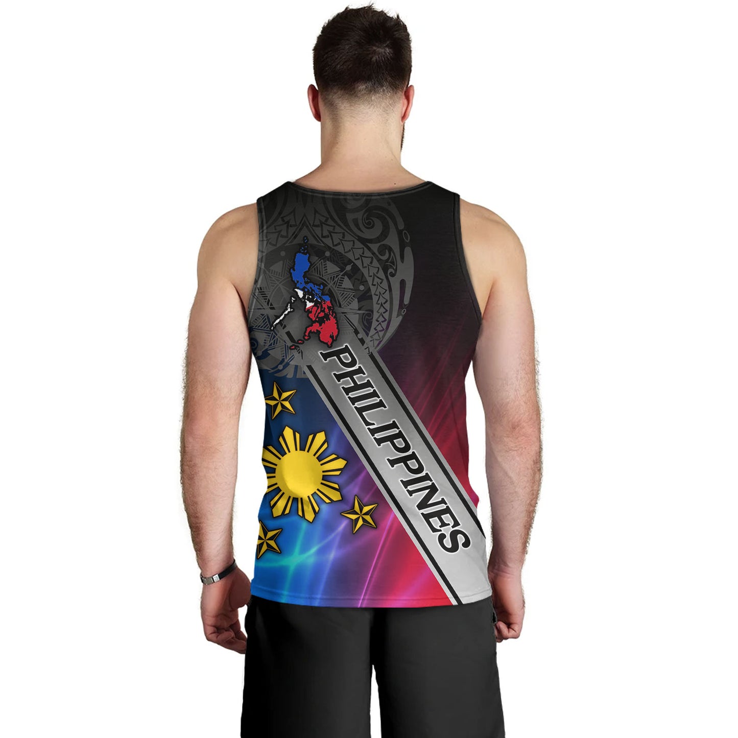 Philippines Filipinos Tank Top Seal Map Curve Style