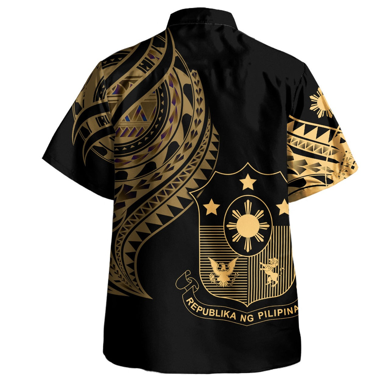 Philippines Filipinos Custom Personalised Hawaiian Shirt Tatau Gold Pattern