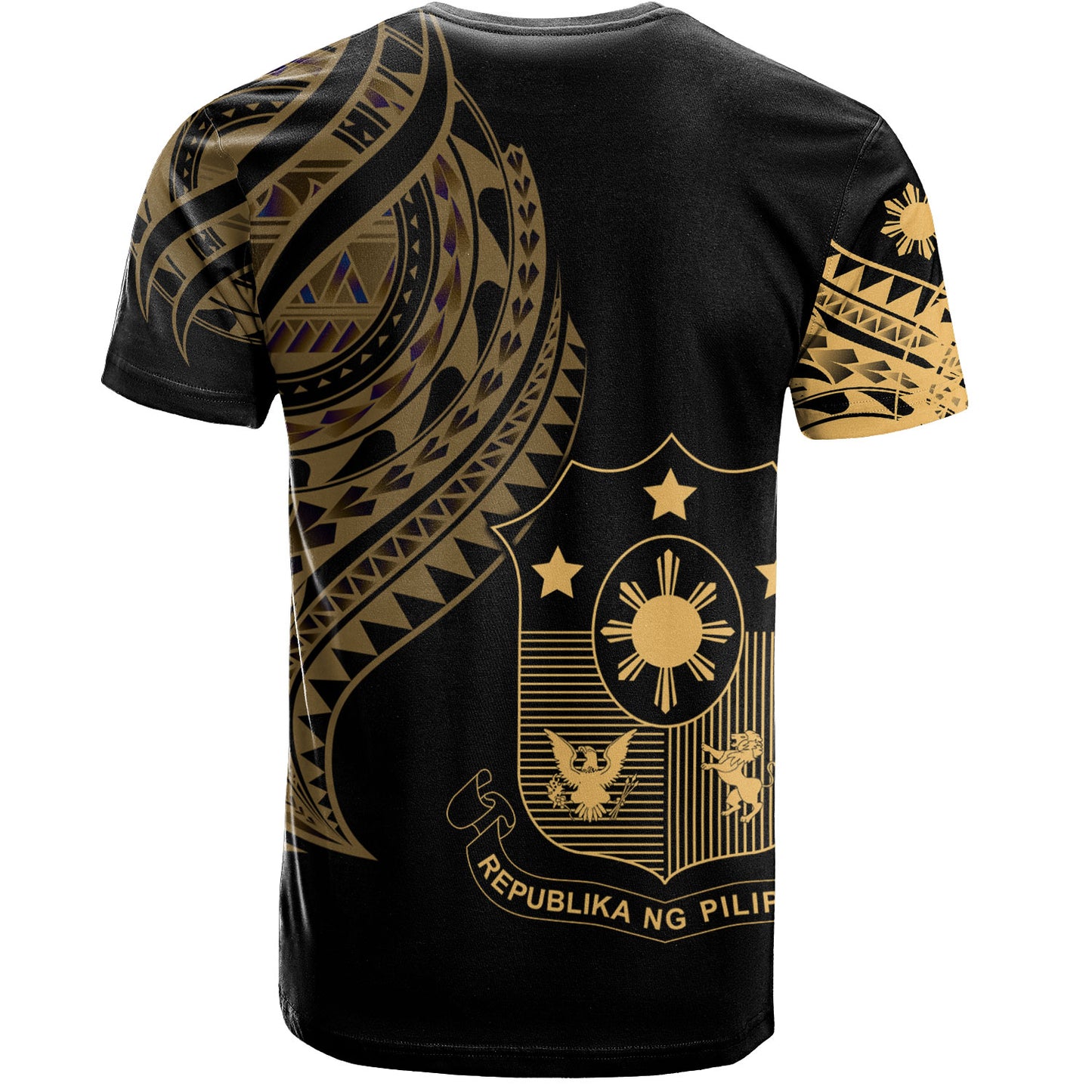 Philippines Filipinos Custom Personalised T-Shirt Tatau Gold Pattern