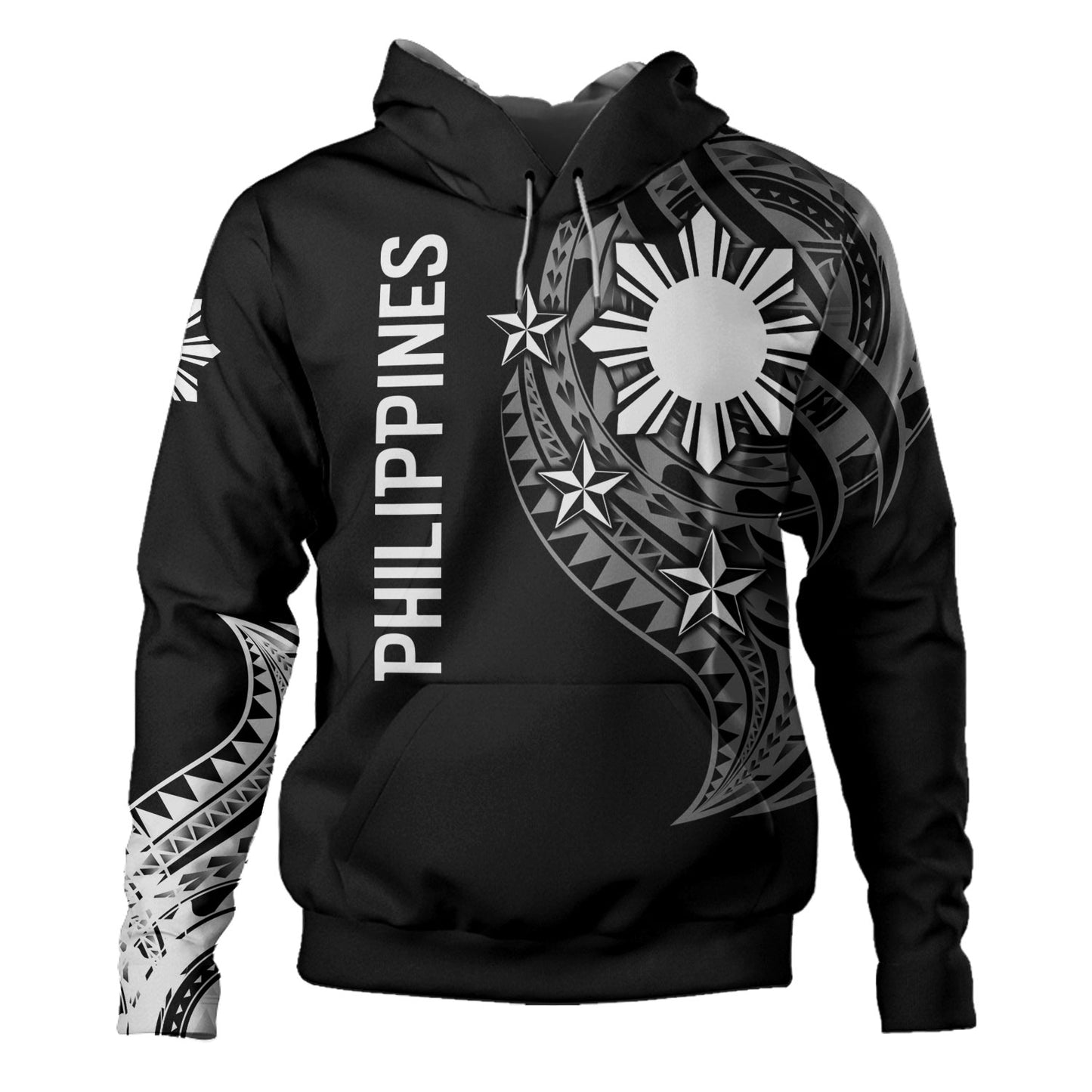 Philippines Filipinos Custom Personalised Hoodie Tatau White Pattern