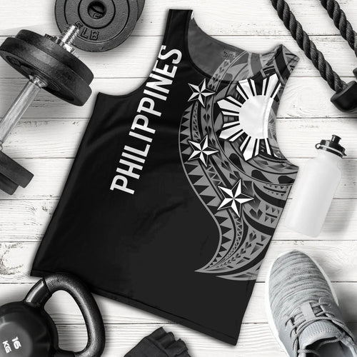 Philippines Filipinos Custom Personalised Tank Top Tatau White Pattern