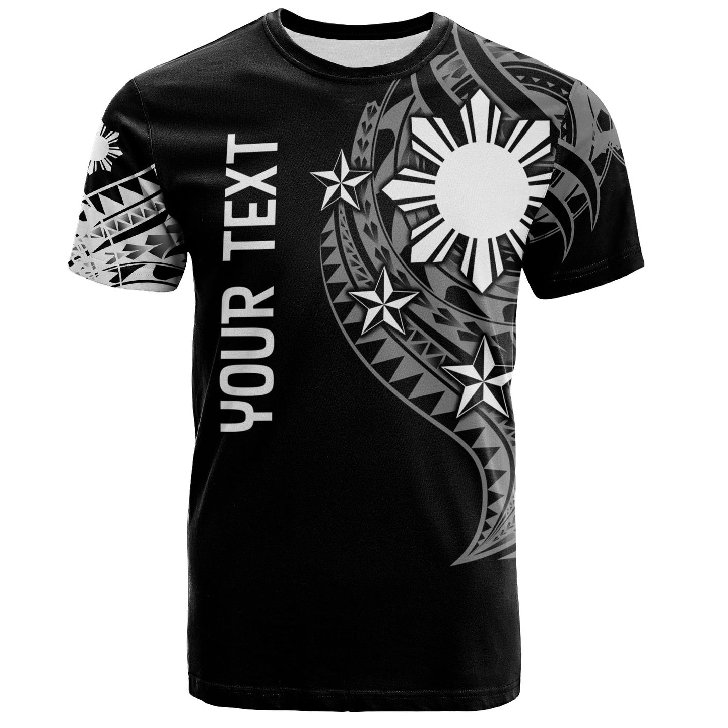 Philippines Filipinos Custom Personalised T-Shirt Tatau White Pattern