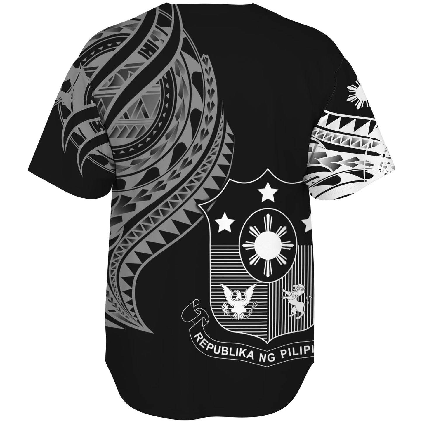 Philippines Filipinos Custom Personalised Baseball Shirt Tatau White Pattern