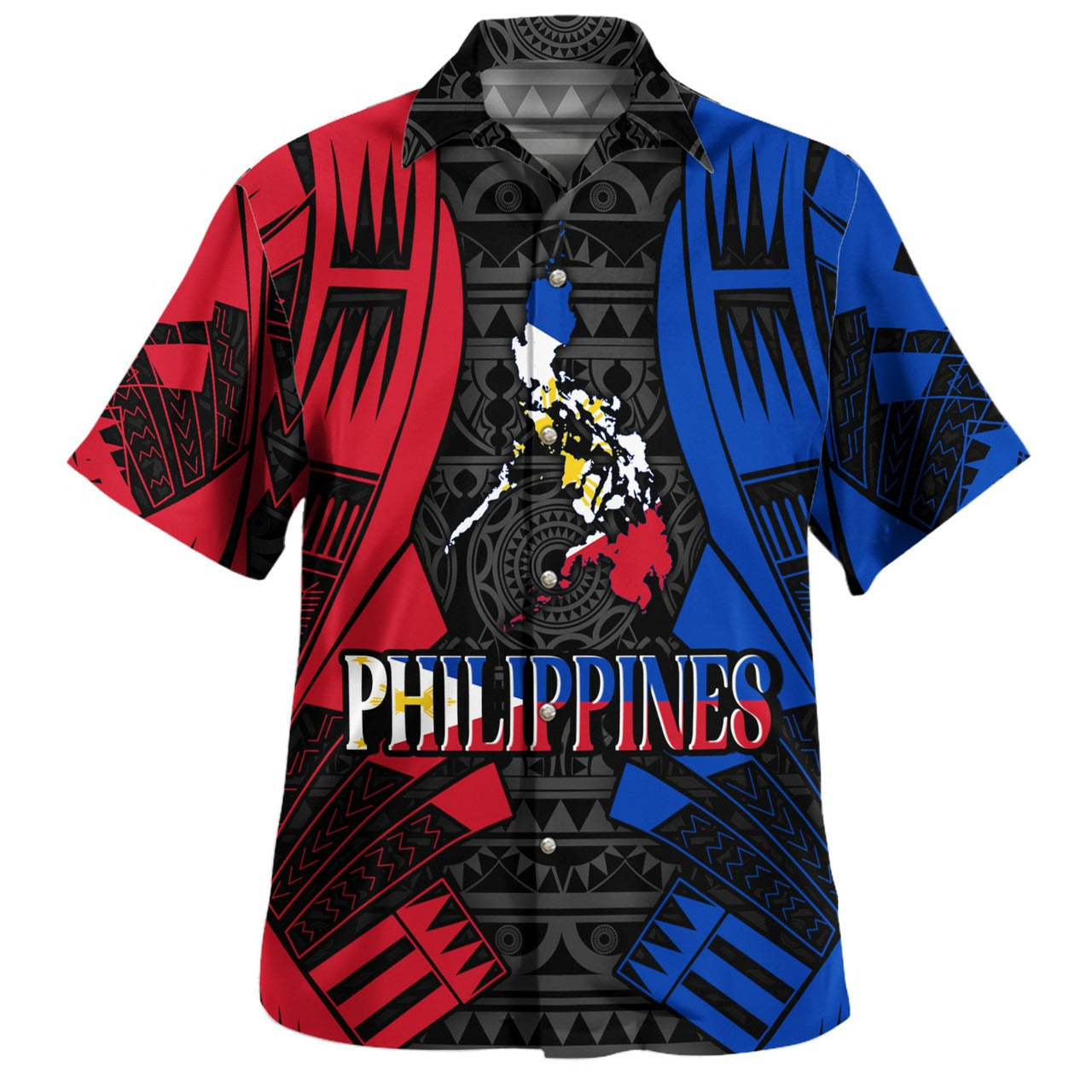 Philippines Filipinos Custom Personalised Hawaiian Shirt Tattoo Style