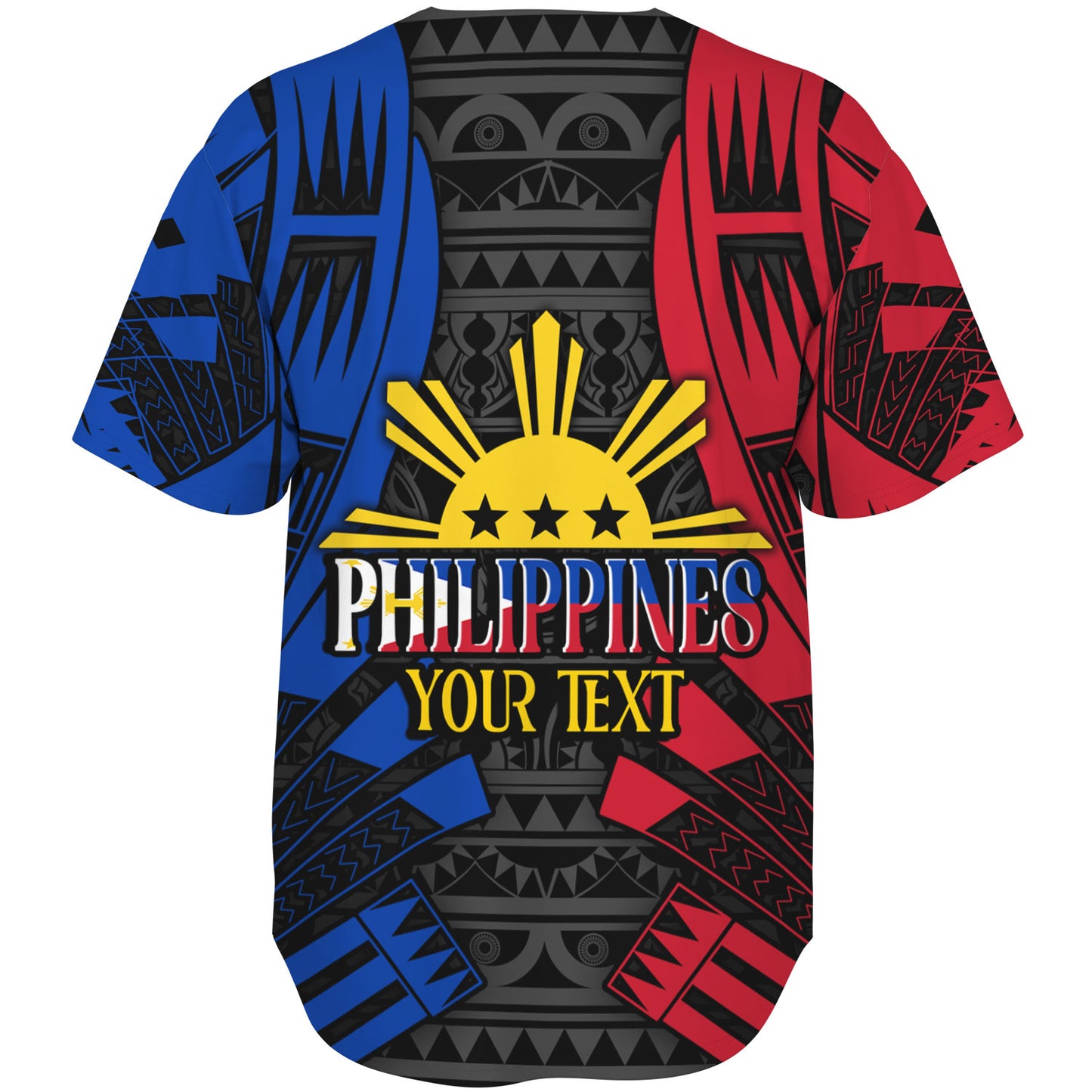 Philippines Filipinos Custom Personalised Baseball Shirt Tattoo Style