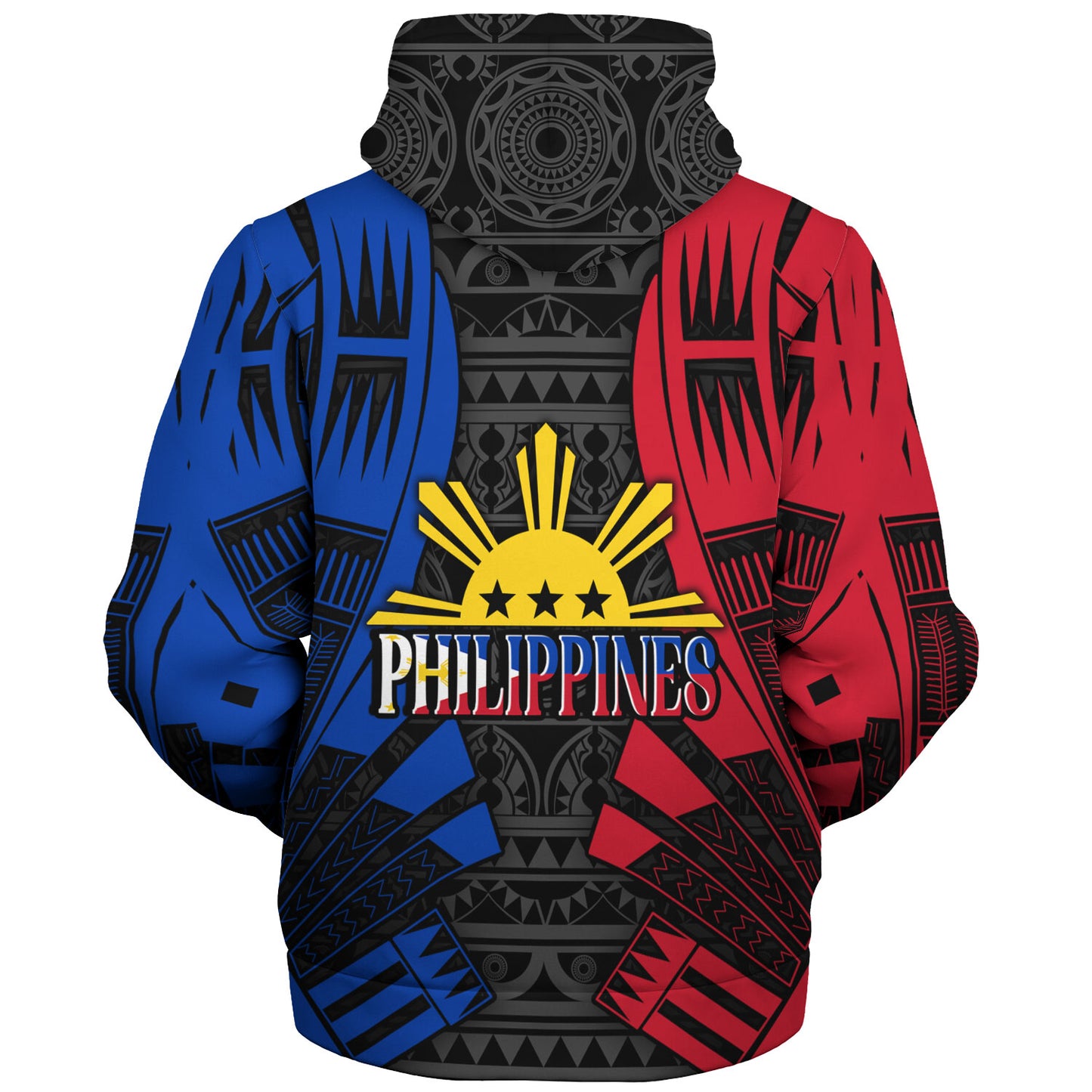 Philippines Filipinos Custom Personalised Sherpa Hoodie Tattoo Style