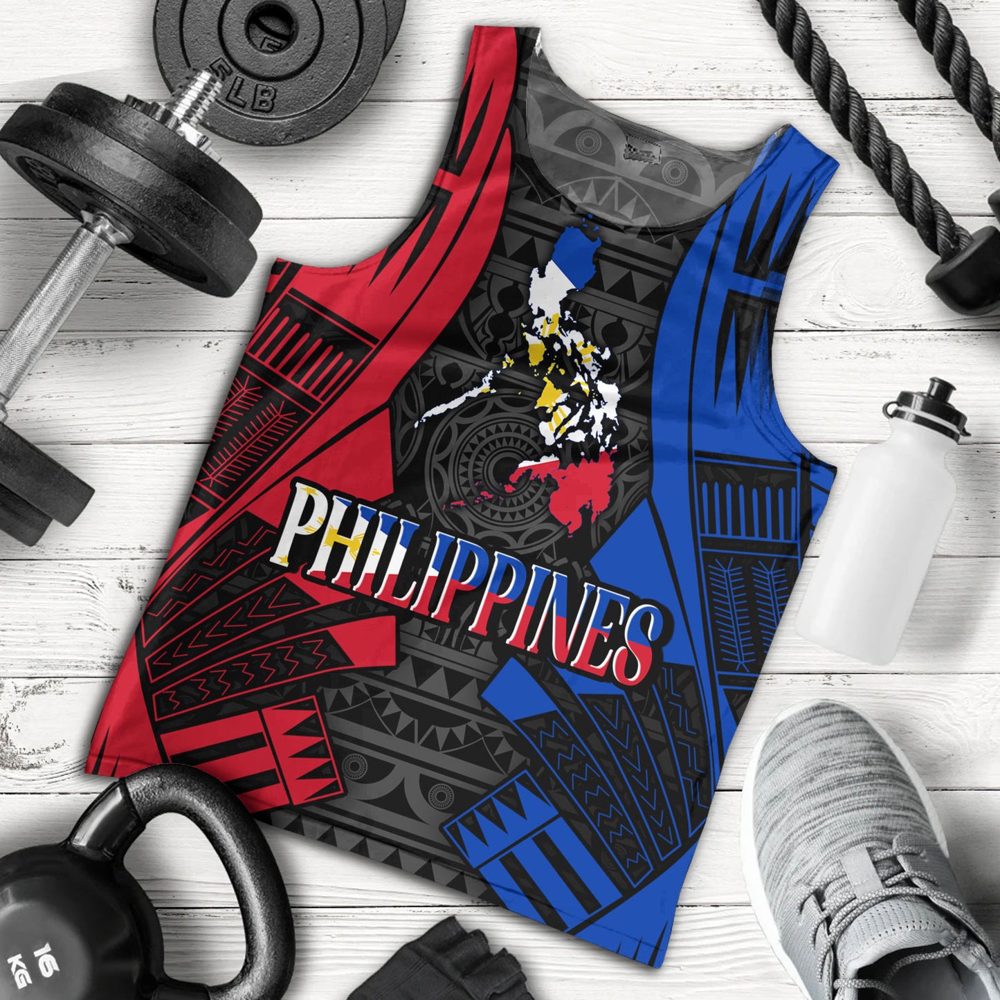 Philippines Filipinos Custom Personalised Tank Top Tattoo Style