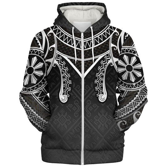 Philippines Filipinos Sherpa Hoodie Filipino National Tribal Patterns Style
