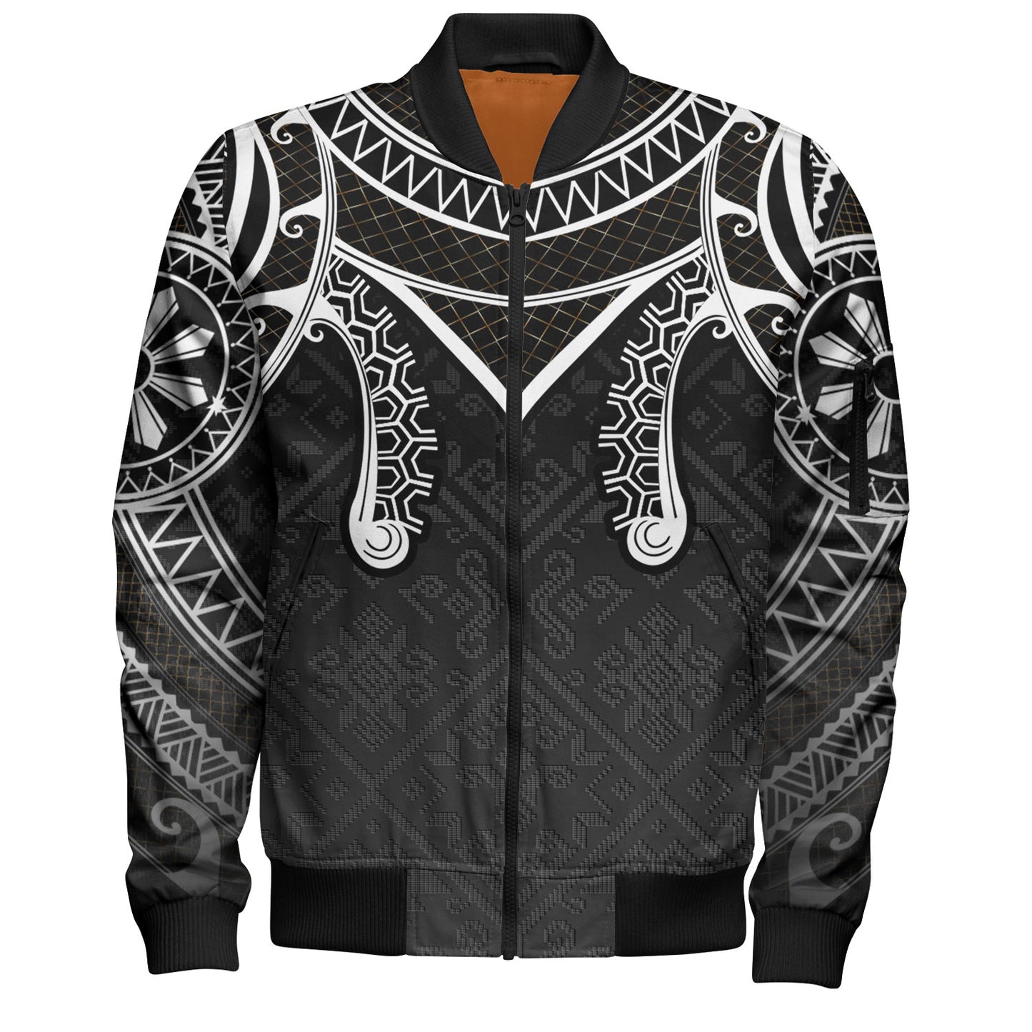 Philippines Filipinos Bomber Jacket Filipino National Tribal Patterns Style