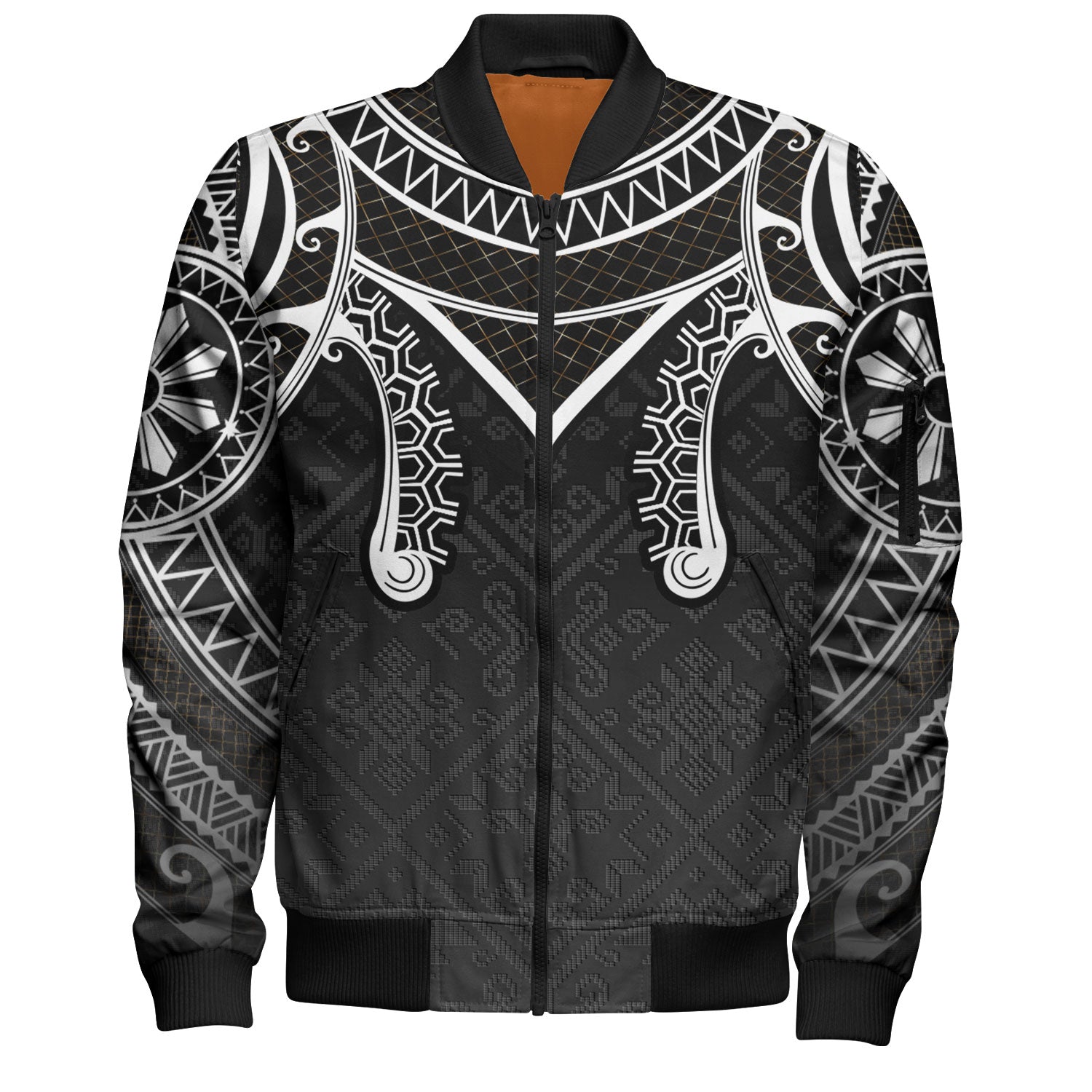 Philippines Filipinos Bomber Jacket Filipino National Tribal Patterns Style