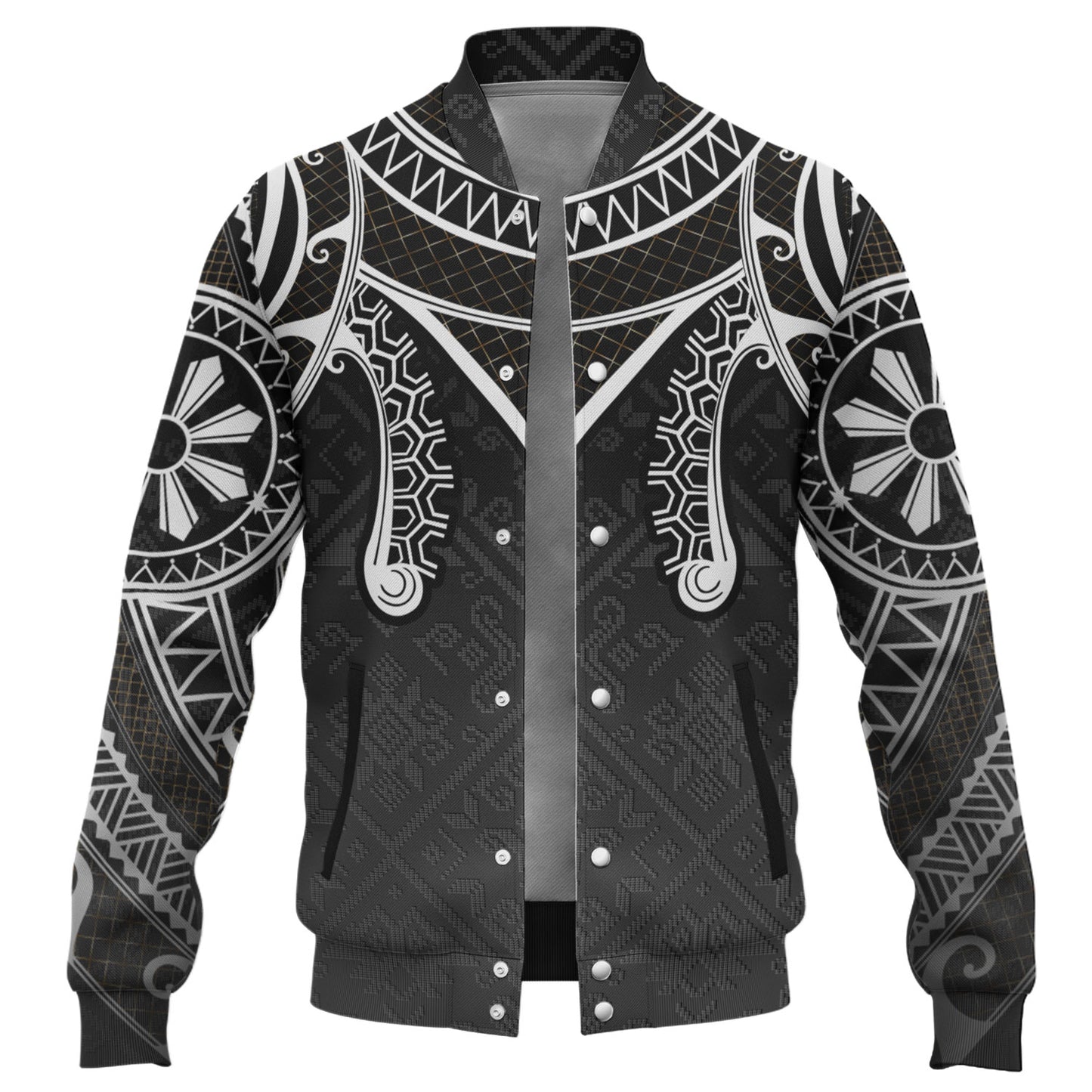 Philippines Filipinos Baseball Jacket Filipino National Tribal Patterns Style
